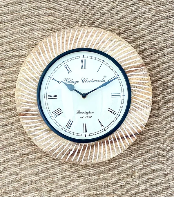 Handcrafted_Carved_Wooden_Wall_Clock_Natural_Wood_Color