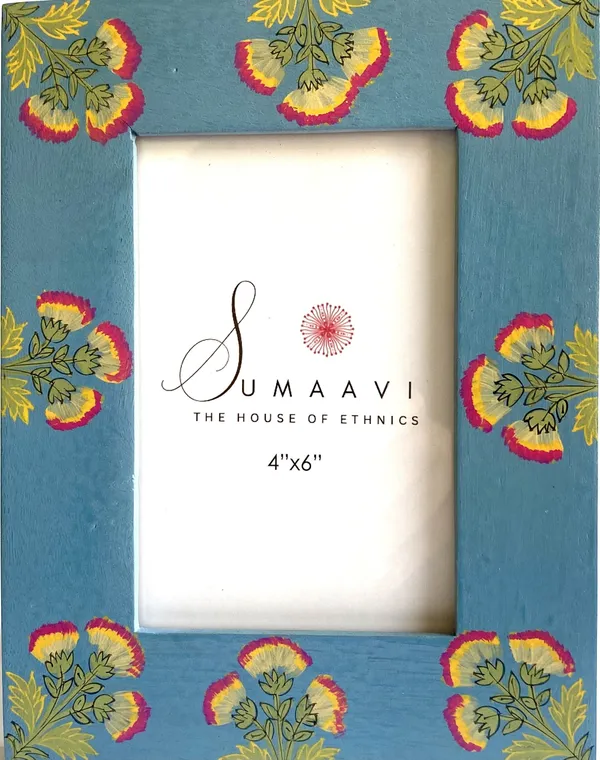 Handpainted_Antique_Look_Wooden_Photo_Frame_4_X_6_Rustic_Blue