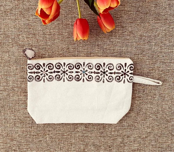 Handpainted_Cotton_Travel_Makeup_Pouch_Blockprint_With_Mirror_Work_On_Both_Sides