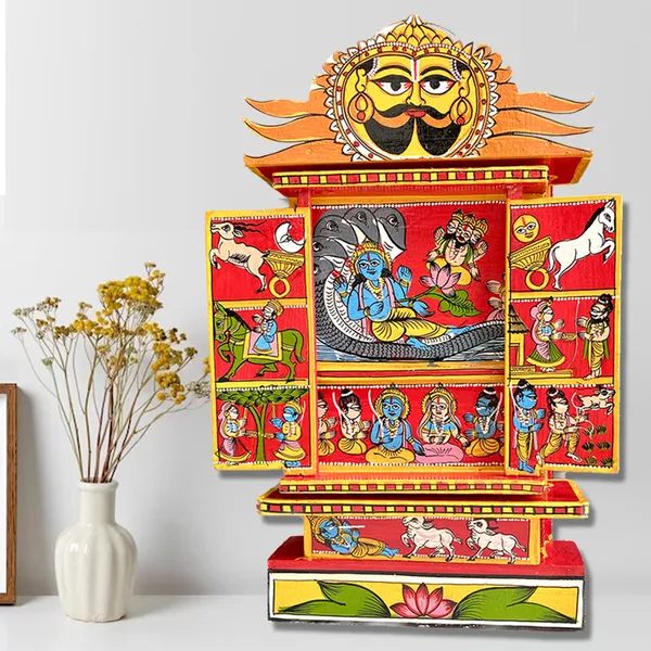 Rajasthani_Kaavad_Art_Large_Orange_Multicolor