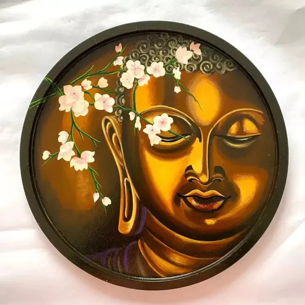 Handpainted_Wall_Plates_Round_Budhha