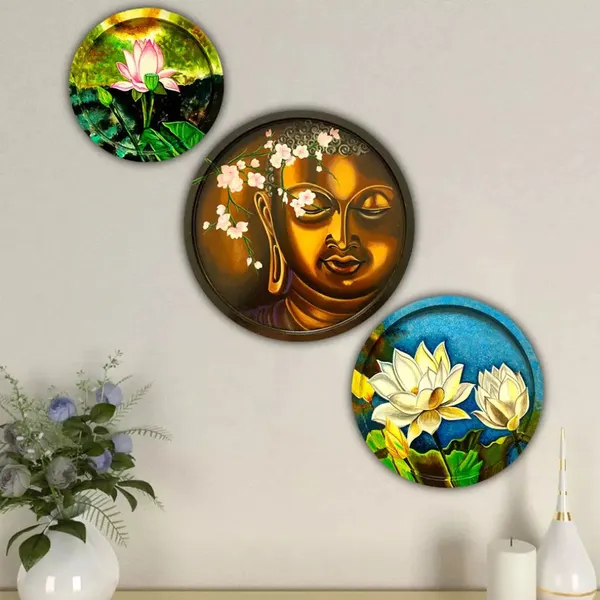 Handpainted_Wall_Plates_Round_Budhha