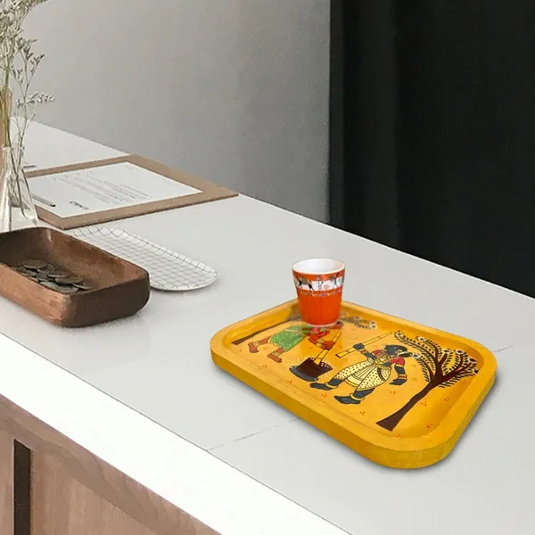 Handpainted_Wooden_Wall_Plate_Tray_Village_Women