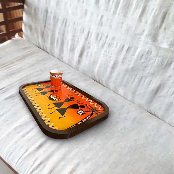 Handpainted_Wooden_Wall_Plate_Tray_Warli_Art