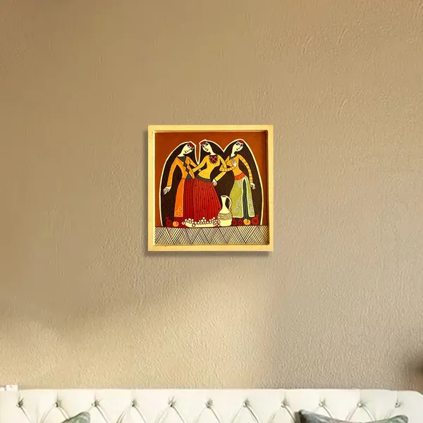 Handpainted_Wall_Plate_Square_Three_Women
