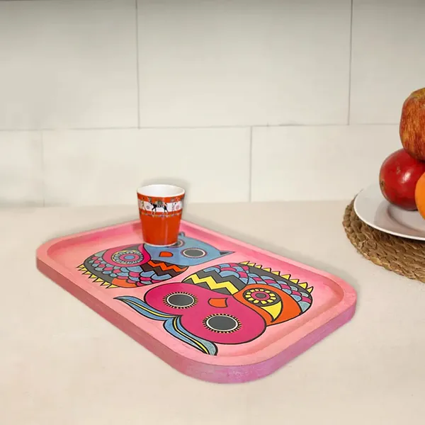 Handpainted_Wooden_Wall_Plate_Tray_Owl