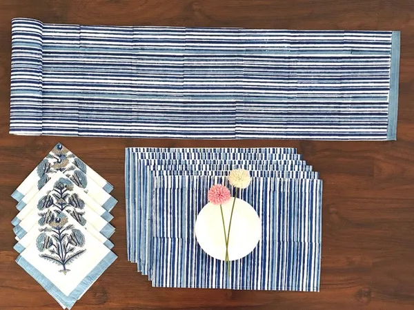 Hand_Block_Printed_Dining_Mats_Napkin_Runner_Set_(1_Runner,_6_mats_and_6_napkins)