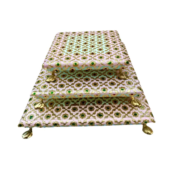Meenakari_Golden_Chowki_Stool_Pink_Blue_Medium