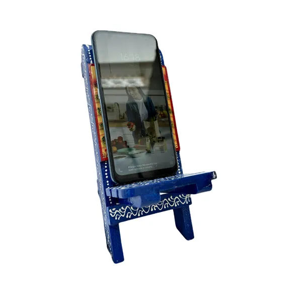 Wooden_Hand_Painted_Mobile_Chair_Stand_Blue
