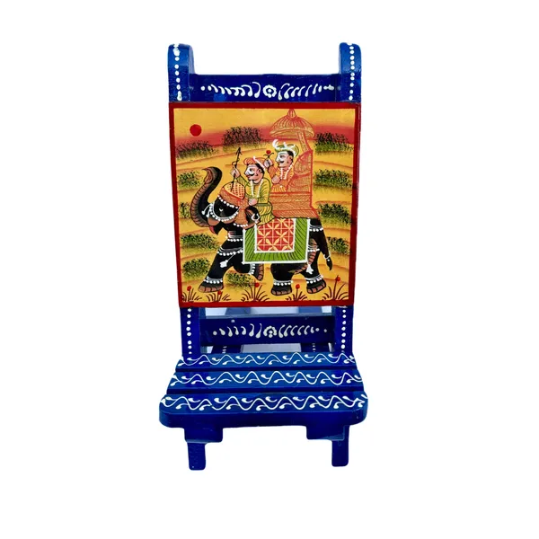 Wooden_Hand_Painted_Mobile_Chair_Stand_Blue