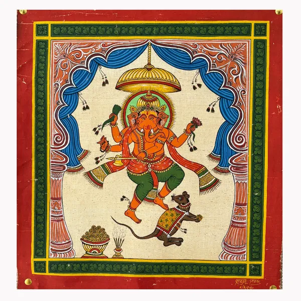 Phad_Painting_From_Rajasthan_Handpainted_Natural_Colors_15_X_14_Inch