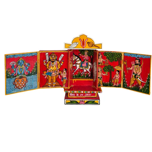 Rajasthani_Kaavad_Art_Dashavtaar_Large_Orange_Multicolor