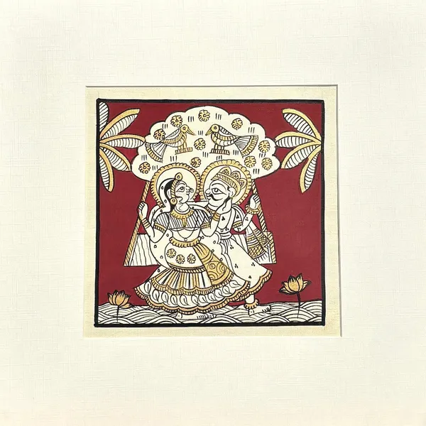 Phad_Painting_From_Rajasthan_Handpainted_Natural_Colors_Red_5_5_X_5_5_Inch