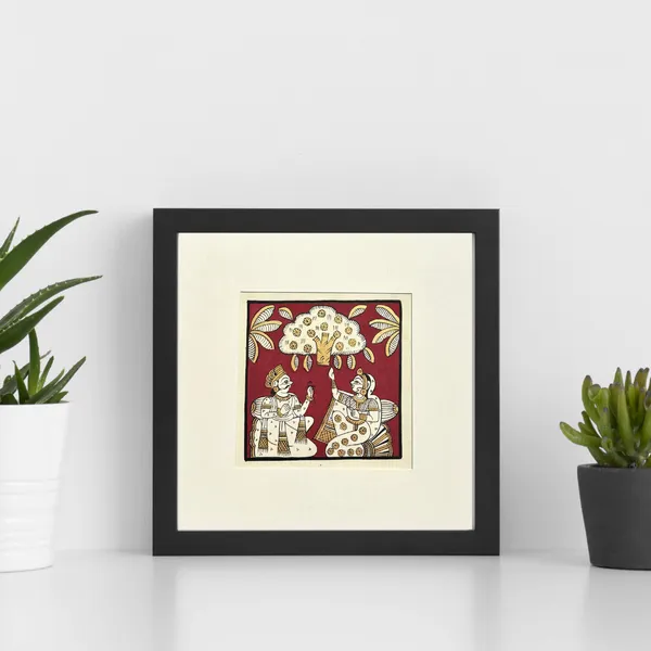 Phad_Painting_From_Rajasthan_Handpainted_Natural_Colors_Red_5_5_X_5_5_Inch
