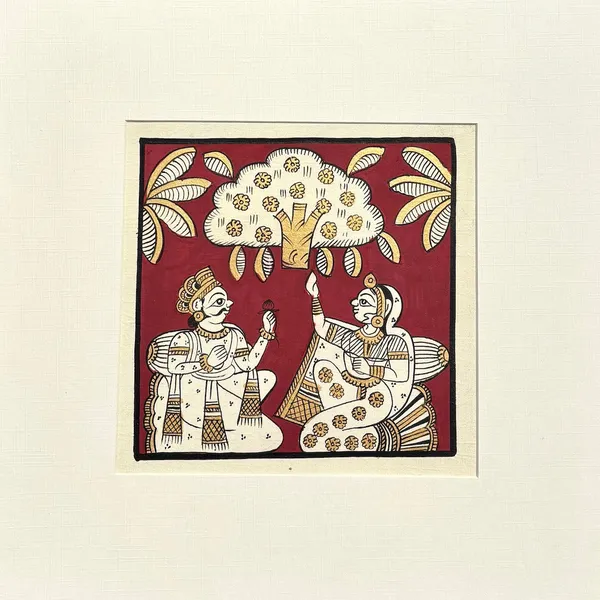 Phad_Painting_From_Rajasthan_Handpainted_Natural_Colors_Red_5_5_X_5_5_Inch