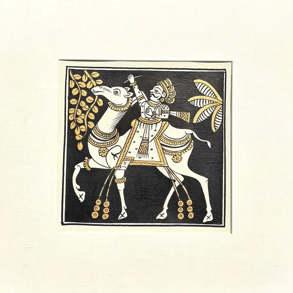 Phad_Painting_From_Rajasthan_Handpainted_Natural_Colors_Black_5_5_X_5_5_Inch