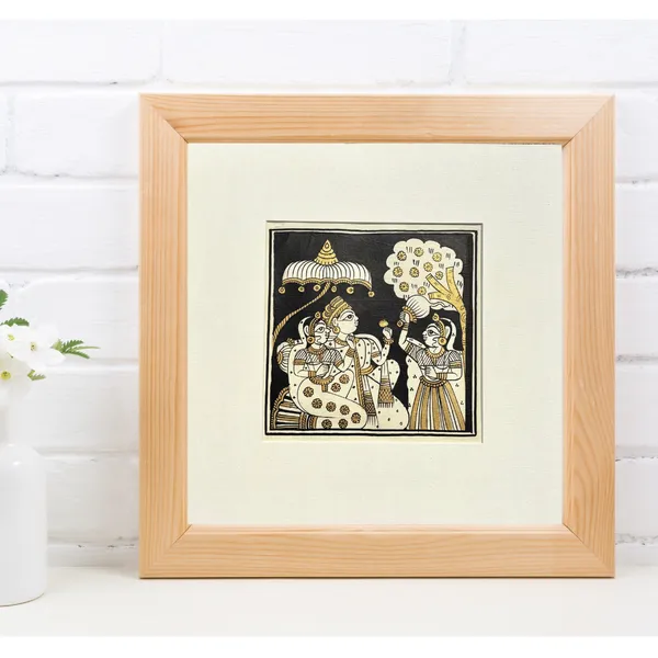 Phad_Painting_From_Rajasthan_Handpainted_Natural_Colors_Black_5_5_X_5_5_Inch