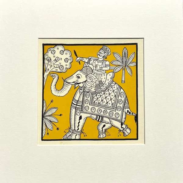 Phad_Painting_From_Rajasthan_Handpainted_Natural_Colors_Yellow_5_5_X_5_5_Inch