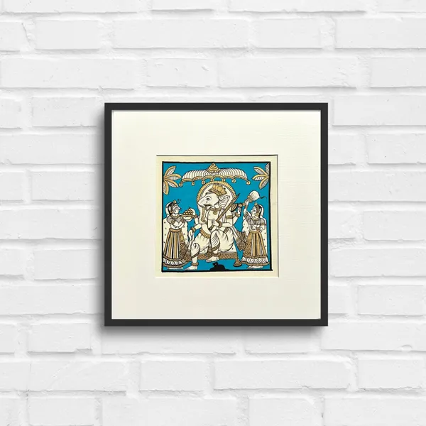 Phad_Painting_From_Rajasthan_Handpainted_Natural_Colors_Light_Blue_5_5_X_5_5_Inch