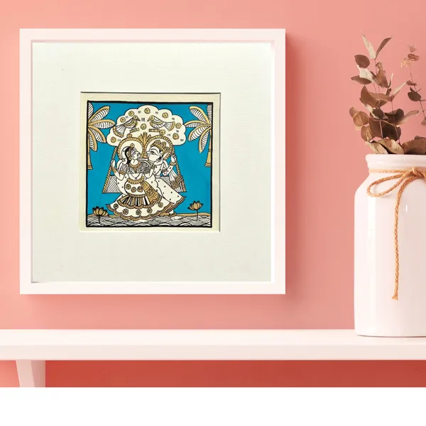 Phad_Painting_From_Rajasthan_Handpainted_Natural_Colors_Light_Blue_5_5_X_5_5_Inch