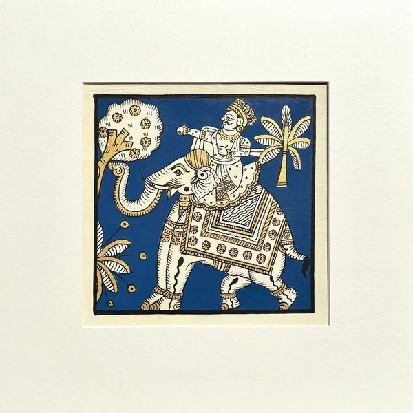 Phad_Painting_From_Rajasthan_Handpainted_Natural_Colors_Navy_Blue_5_5_X_5_5_Inch