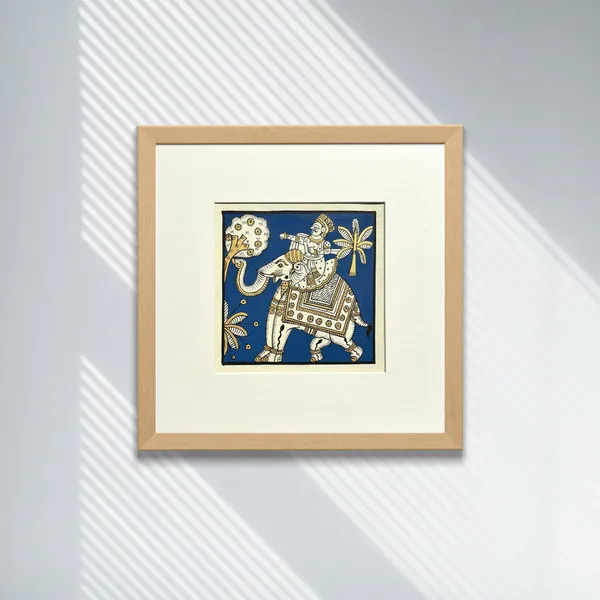 Phad_Painting_From_Rajasthan_Handpainted_Natural_Colors_Navy_Blue_5_5_X_5_5_Inch