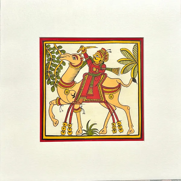 Phad_Painting_From_Rajasthan_Handpainted_Natural_Colors_Multicolour_5_5_X_5_5_Inch