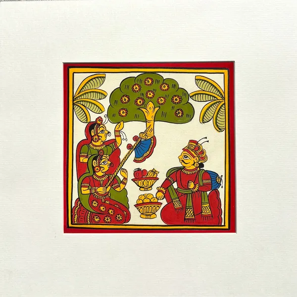Phad_Painting_From_Rajasthan_Handpainted_Natural_Colors_Multicolour_5_5_X_5_5_Inch