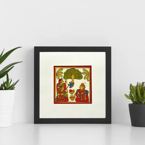 Phad_Painting_From_Rajasthan_Handpainted_Natural_Colors_Multicolour_5_5_X_5_5_Inch