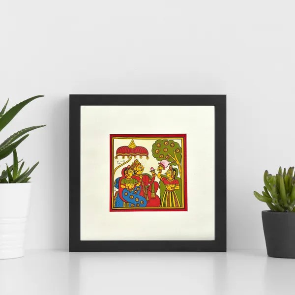 Phad_Painting_From_Rajasthan_Handpainted_Natural_Colors_Multicolour_5_5_X_5_5_Inch