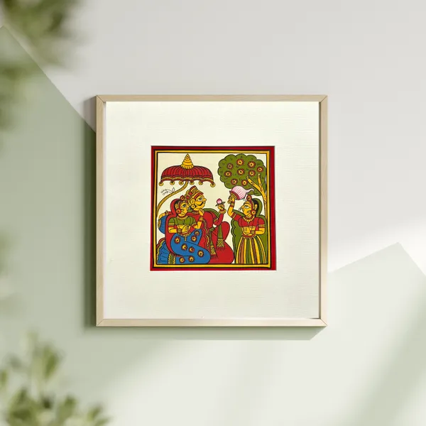 Phad_Painting_From_Rajasthan_Handpainted_Natural_Colors_Multicolour_5_5_X_5_5_Inch