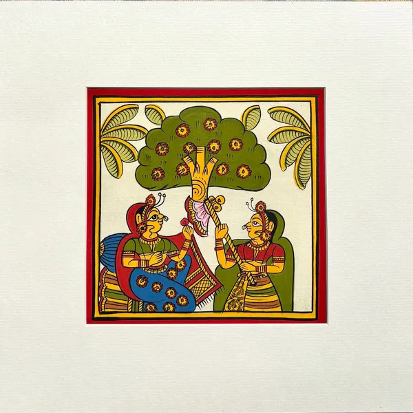 Phad_Painting_From_Rajasthan_Handpainted_Natural_Colors_Multicolour_5_5_X_5_5_Inch