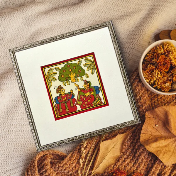 Phad_Painting_From_Rajasthan_Handpainted_Natural_Colors_Multicolour_5_5_X_5_5_Inch