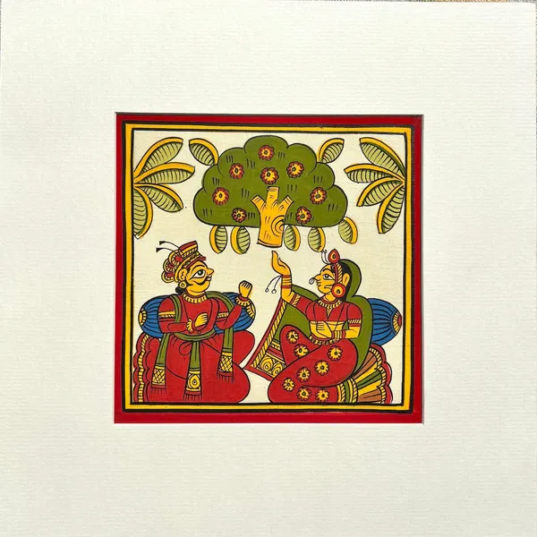 Phad_Painting_From_Rajasthan_Handpainted_Natural_Colors_Multicolour_5_5_X_5_5_Inch