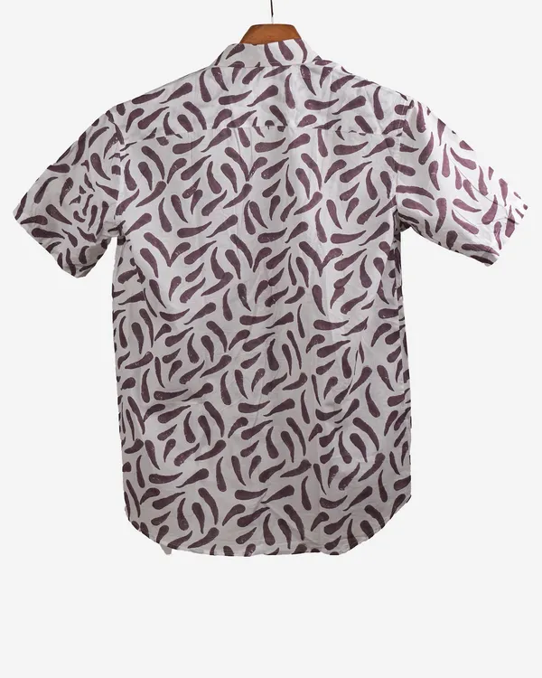 Hand_Blockprinted_Cotton_Half_Sleeve_Shirt_For_Men_Regular_Fit_White_Purple