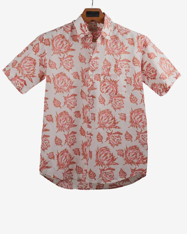 Hand_Blockprinted_Cotton_Half_Sleeve_Shirt_For_Men_Regular_Fit_White_Peach
