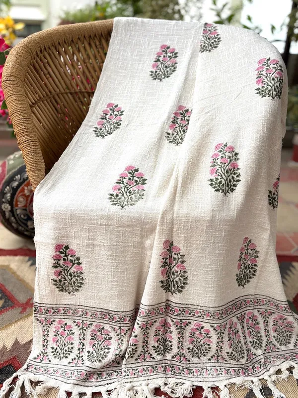 Hand_Blockprinted_Cotton_Sofa_Throws_Pink_Green_Floral