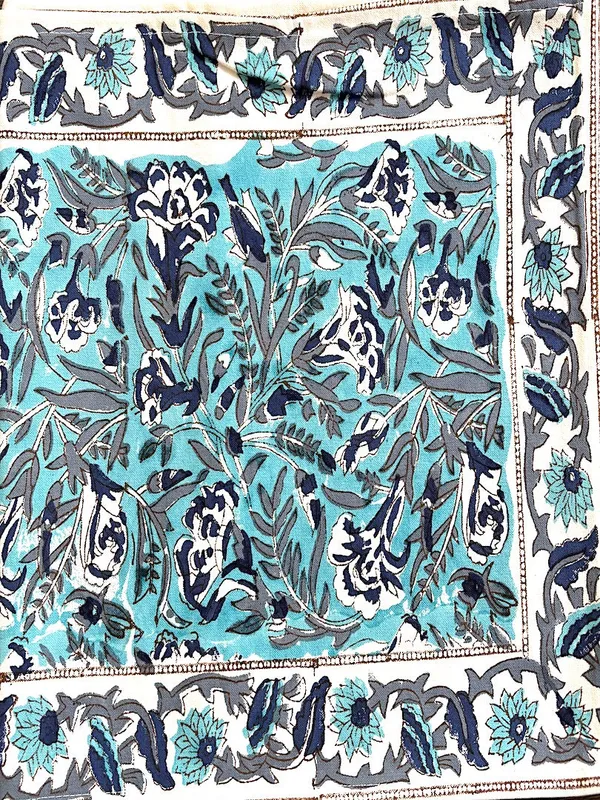 Hand_Block_Printed_Table_Runner_Blue_Floral_Design