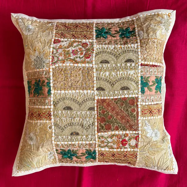 Barmeri_Work_Embroidery_Patchwork_Cushion_Cover_White