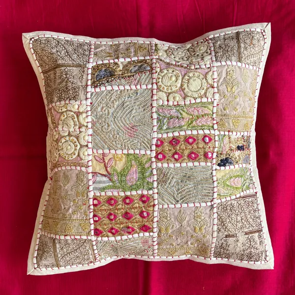 Barmeri_Work_Embroidery_Patchwork_Cushion_Cover_White
