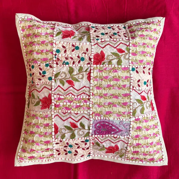 Barmeri_Work_Embroidery_Patchwork_Cushion_Cover_White