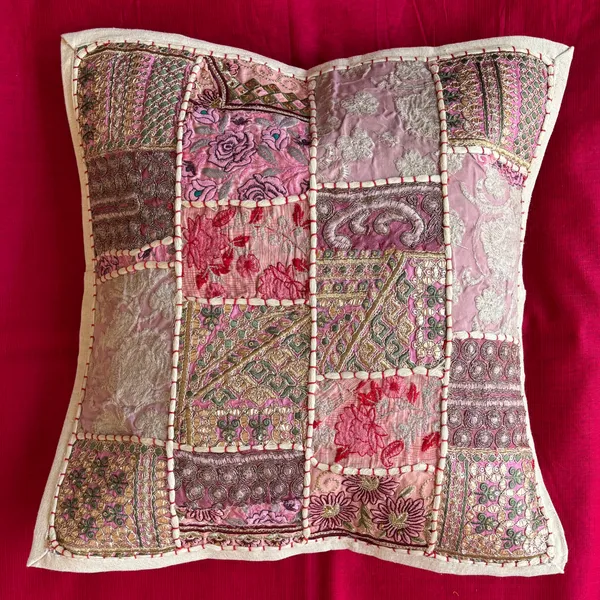 Barmeri_Work_Embroidery_Patchwork_Cushion_Cover_White