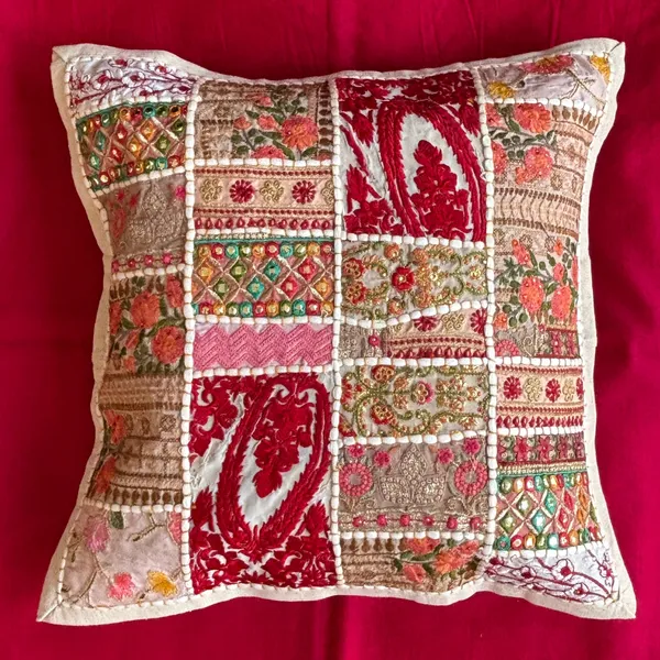Barmeri_Work_Embroidery_Patchwork_Cushion_Cover_White