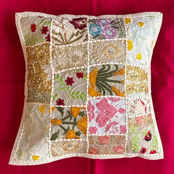 Barmeri_Work_Embroidery_Patchwork_Cushion_Cover_White