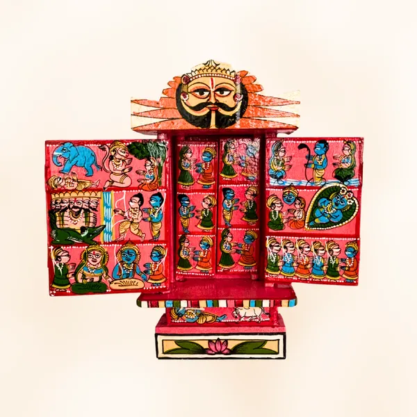 Rajasthani_Kaavad_Art_11_Inches_Ram_Krishna_Leela_Pink_Colour