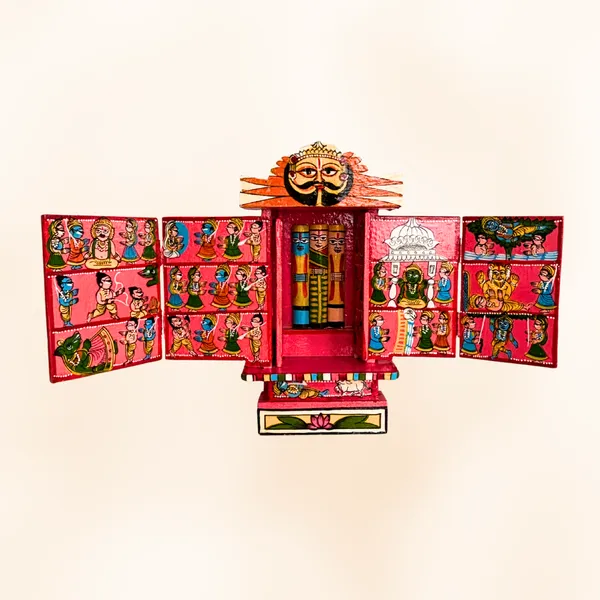 Rajasthani_Kaavad_Art_11_Inches_Ram_Krishna_Leela_Pink_Colour