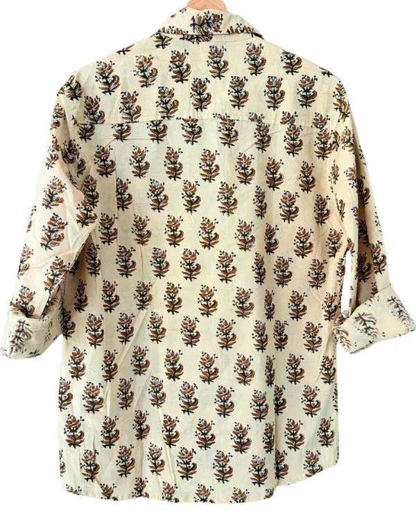 Hand_Blockprinted_Cotton_Full_Sleeve_Shirt_For_Men_Regular_Fit_Beige_Brown_Motifs
