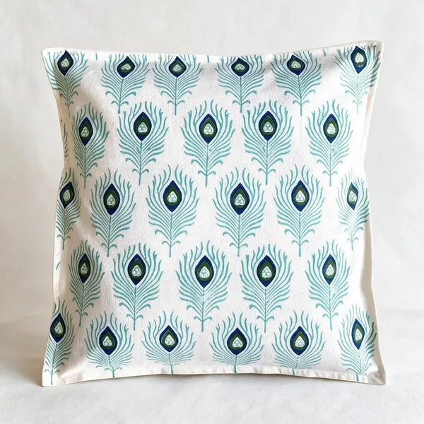 Hand_Blockprinted_Cushion_Cover_Blue_Peacock_Feather_Design_Set_Of_5_Cushion_Covers