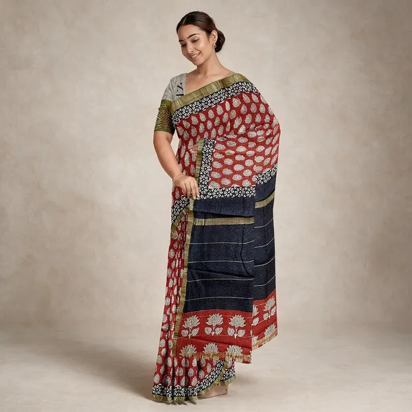 Hand_Blockprinted_Maheshwari_Saree