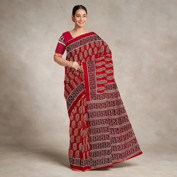 Hand_Blockprinted_Chanderi_Silk_Saree